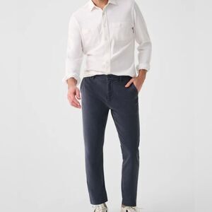 Faherty Stretch Terry Chino Size 38 x 32 Navy Straight Leg